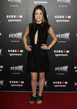 Lucy Hale at the Scream 4 Premiere at Graumans Chinese Theatre in Hollywood April 11, 2011