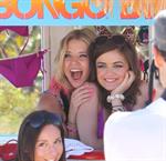Lucy Hale and Ashley Benson photoshoot at the Bondo Bikini Shack on Miami Beach on March 24, 2012
