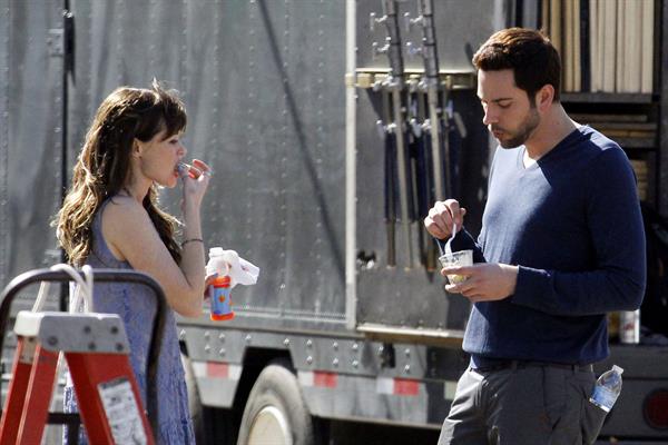 Alexis Bledel on the set of 'Remember Sunday' in New Orleans January 25, 2013