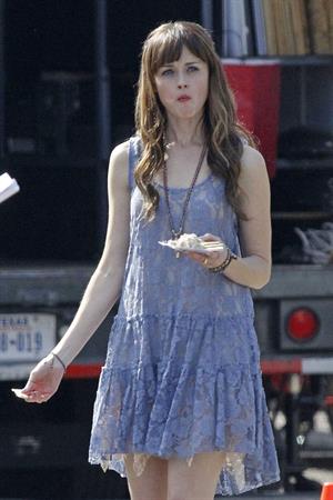 Alexis Bledel on the set of 'Remember Sunday' in New Orleans January 25, 2013