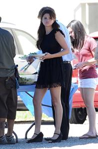 Selena Gomez on the set of 'Feed the Dog' in Pasadena August 27, 2012