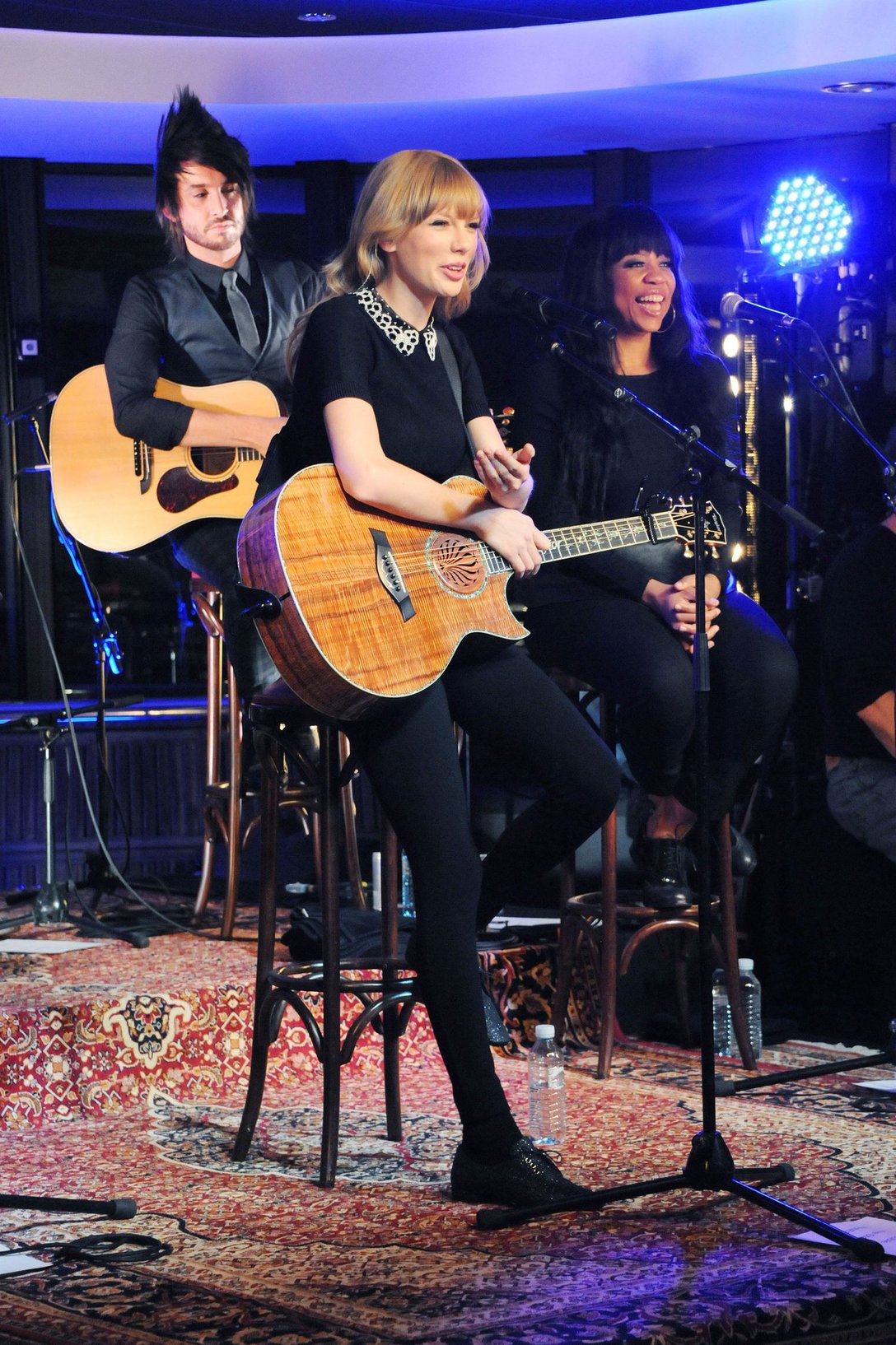 Taylor Swift performs at a private concert for NRJ on a barge on The Seine January 28, 2013 