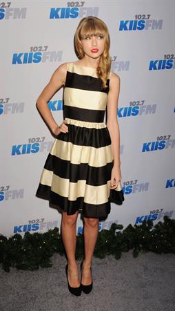 Taylor Swift at the KIIS FM 2012 Jingle Ball concert at Nokia Theatre in Los Angeles - December 1, 2012 