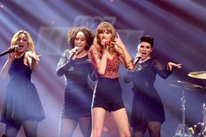 Taylor Swift on stage at the KIIS FM 2012 Jingle Ball concert at Nokia Theatre in Los Angeles - December 1, 2012 