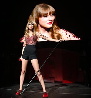Taylor Swift on stage at the KIIS FM 2012 Jingle Ball concert at Nokia Theatre in Los Angeles - December 1, 2012 