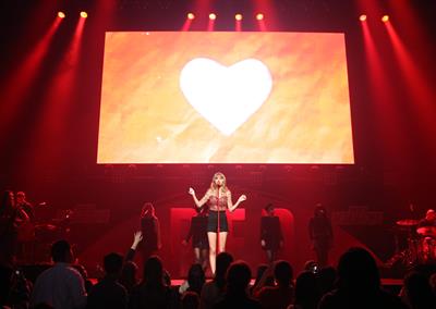 Taylor Swift on stage at the KIIS FM 2012 Jingle Ball concert at Nokia Theatre in Los Angeles - December 1, 2012 