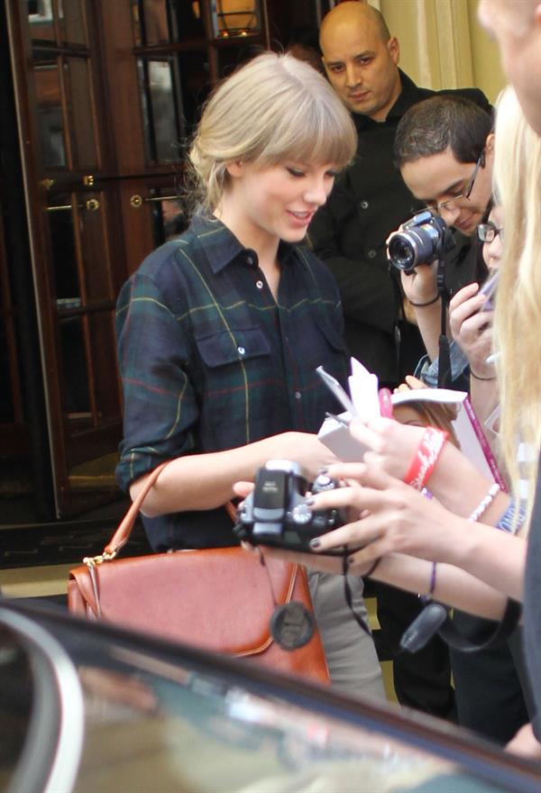 Taylor Swift leaving her hotel in London 10/6/12