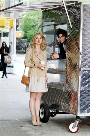 Olivia Wilde on the set of her new Revlon commercial in New York City 2/5/2012 