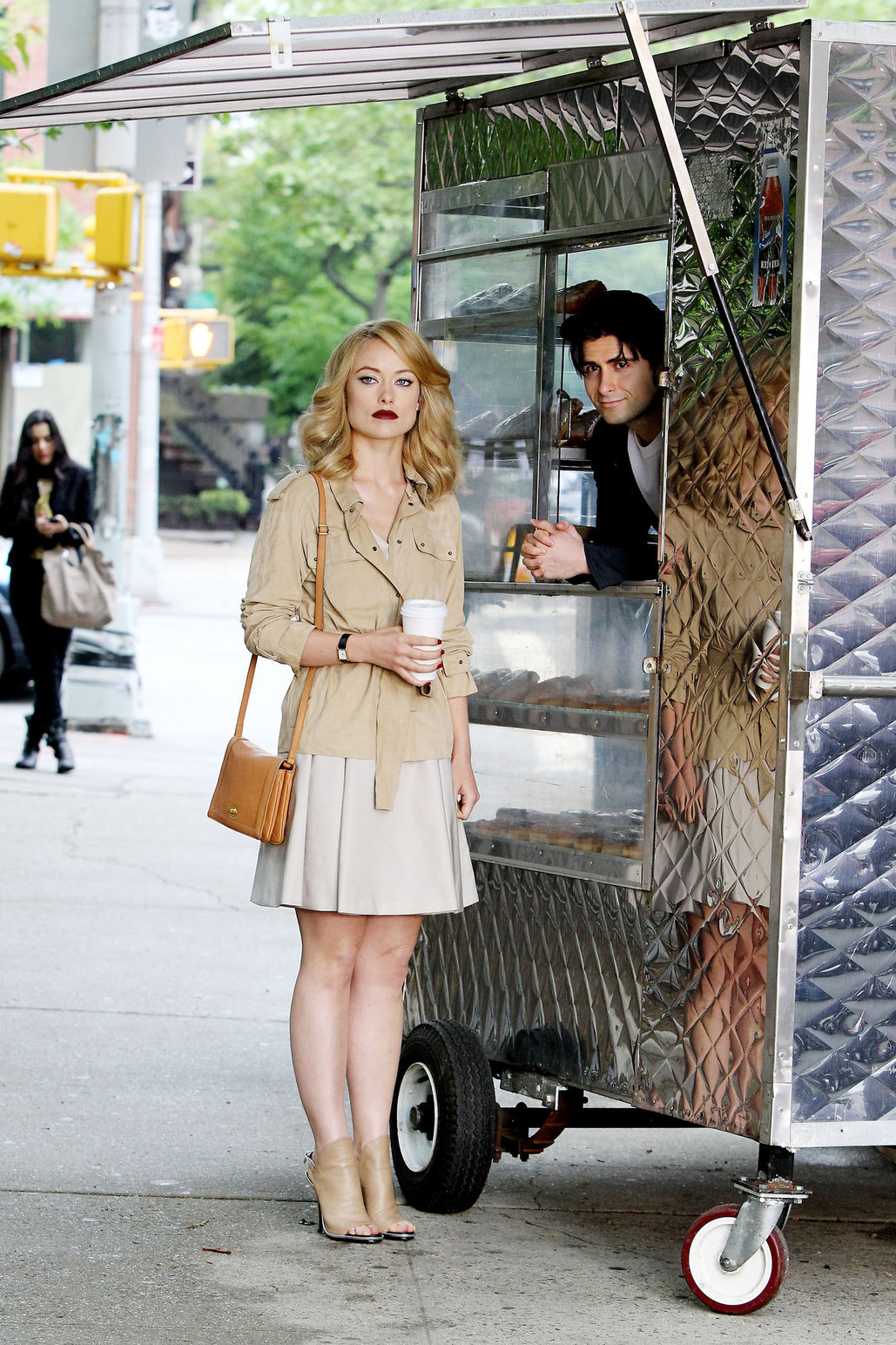 Olivia Wilde on the set of her new Revlon commercial in New York City 2/5/2012 