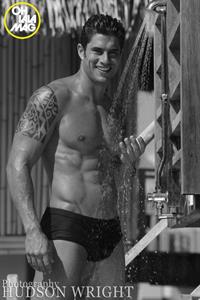 Joel Rush in a bikini