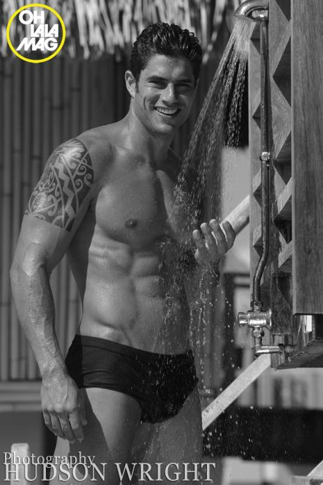 Joel Rush in a bikini