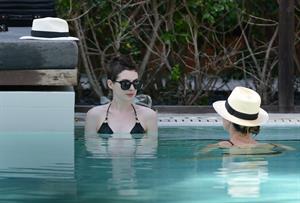 Anne Hathaway on a Beach in Miami 11 05 12 