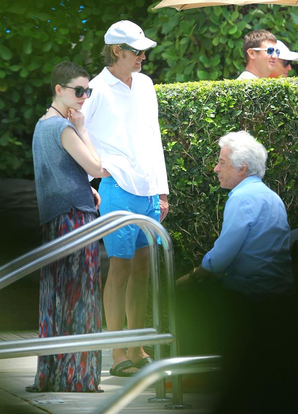 Anne Hathaway on a Beach in Miami 11 05 12 