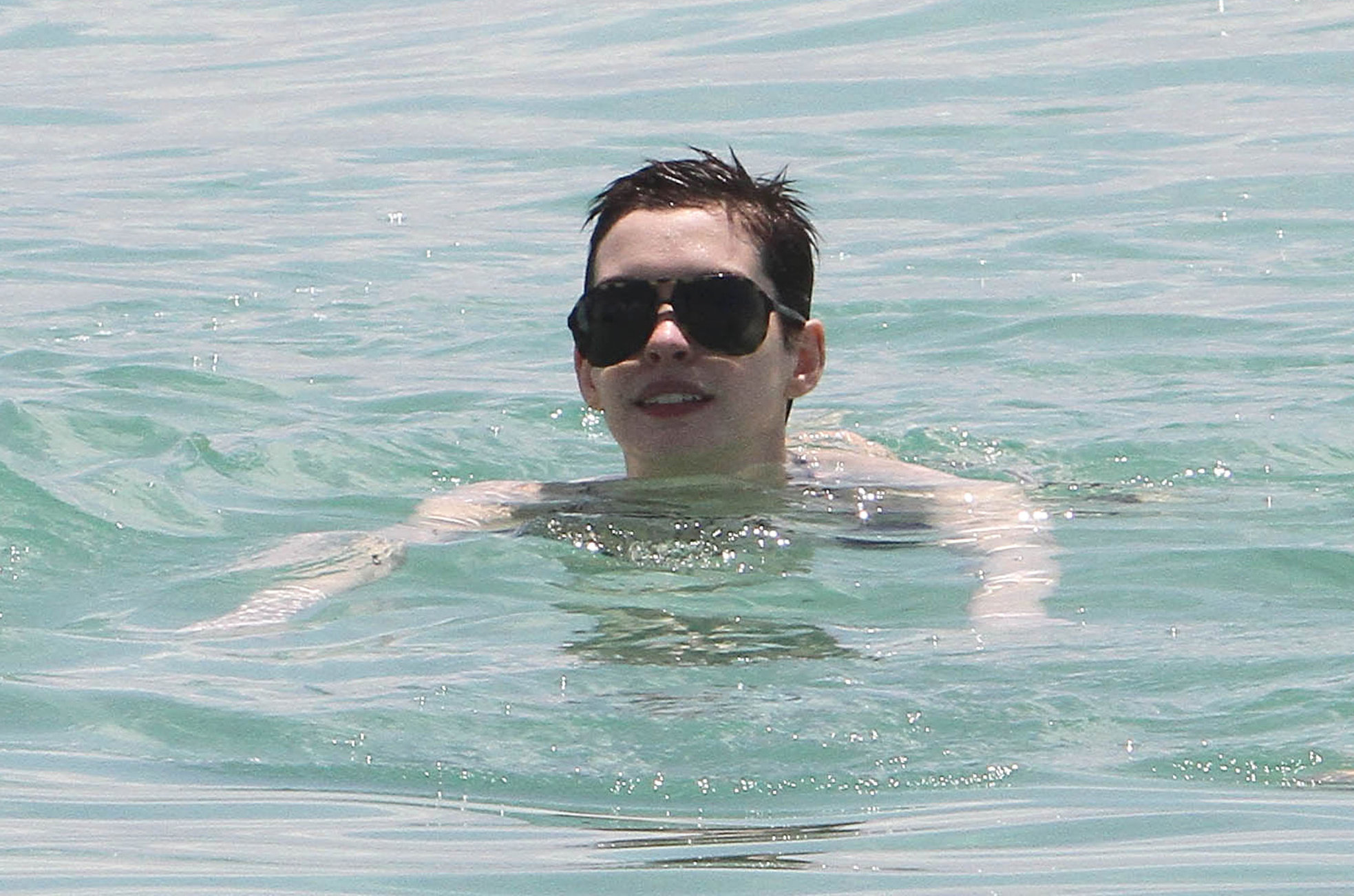 Anne Hathaway on a Beach in Miami 11 05 12 