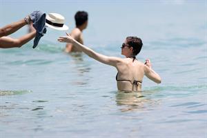 Anne Hathaway on a Beach in Miami 11 05 12 