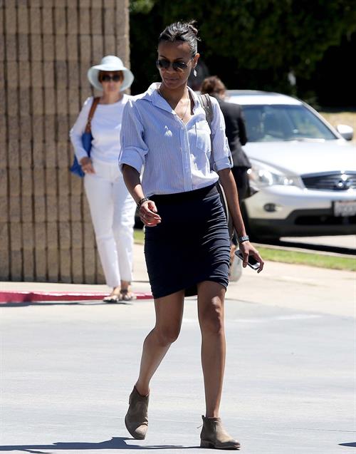 Zoe Saldana in Studio City 7/24/12  