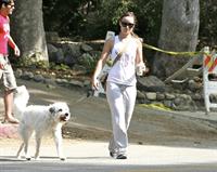 Olivia Wilde walking her dog in the Hollywood Hills on June 24, 2011