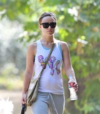 Olivia Wilde walking her dog in the Hollywood Hills on June 24, 2011