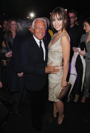 Olivia Wilde Giorgio Armani fashion show during Paris fashion week January 24, 2011 