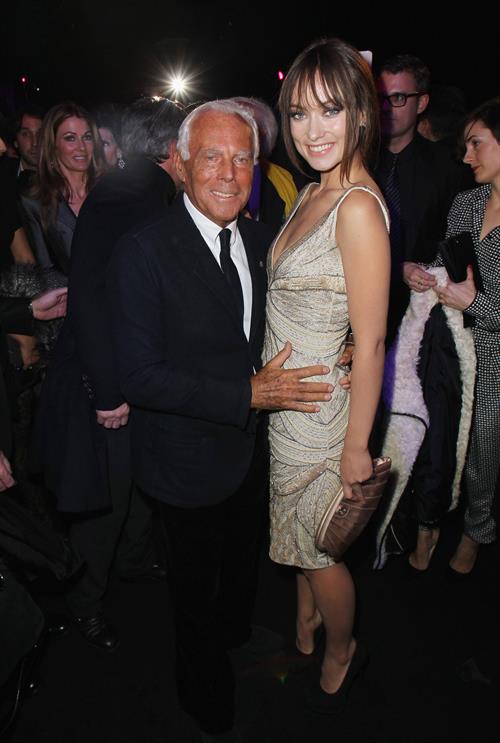 Olivia Wilde Giorgio Armani fashion show during Paris fashion week January 24, 2011 
