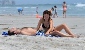 Olivia Wilde in a Bikini on the beach in Wilmington,North Carolina 8/22/12 
