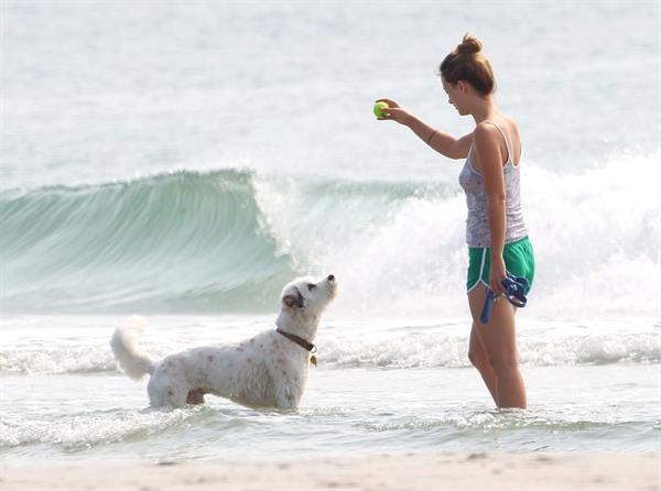 Olivia Wilde - on the beach in Wilmington,North Carolina - August 18 2012