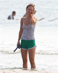 Olivia Wilde - on the beach in Wilmington,North Carolina - August 18 2012