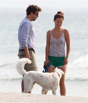 Olivia Wilde - on the beach in Wilmington,North Carolina - August 18 2012