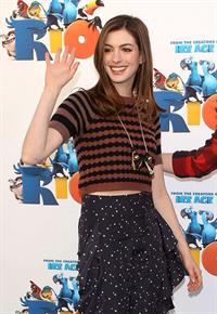 Anne Hathaway 20th Century Fox press day for Rio at Zanuck Theater January 28, 2011 