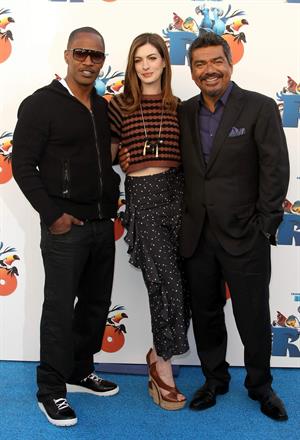 Anne Hathaway 20th Century Fox press day for Rio at Zanuck Theater January 28, 2011 