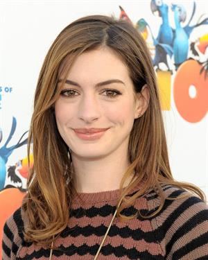 Anne Hathaway 20th Century Fox press day for Rio at Zanuck Theater January 28, 2011 