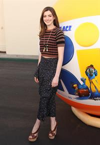 Anne Hathaway 20th Century Fox press day for Rio at Zanuck Theater January 28, 2011 