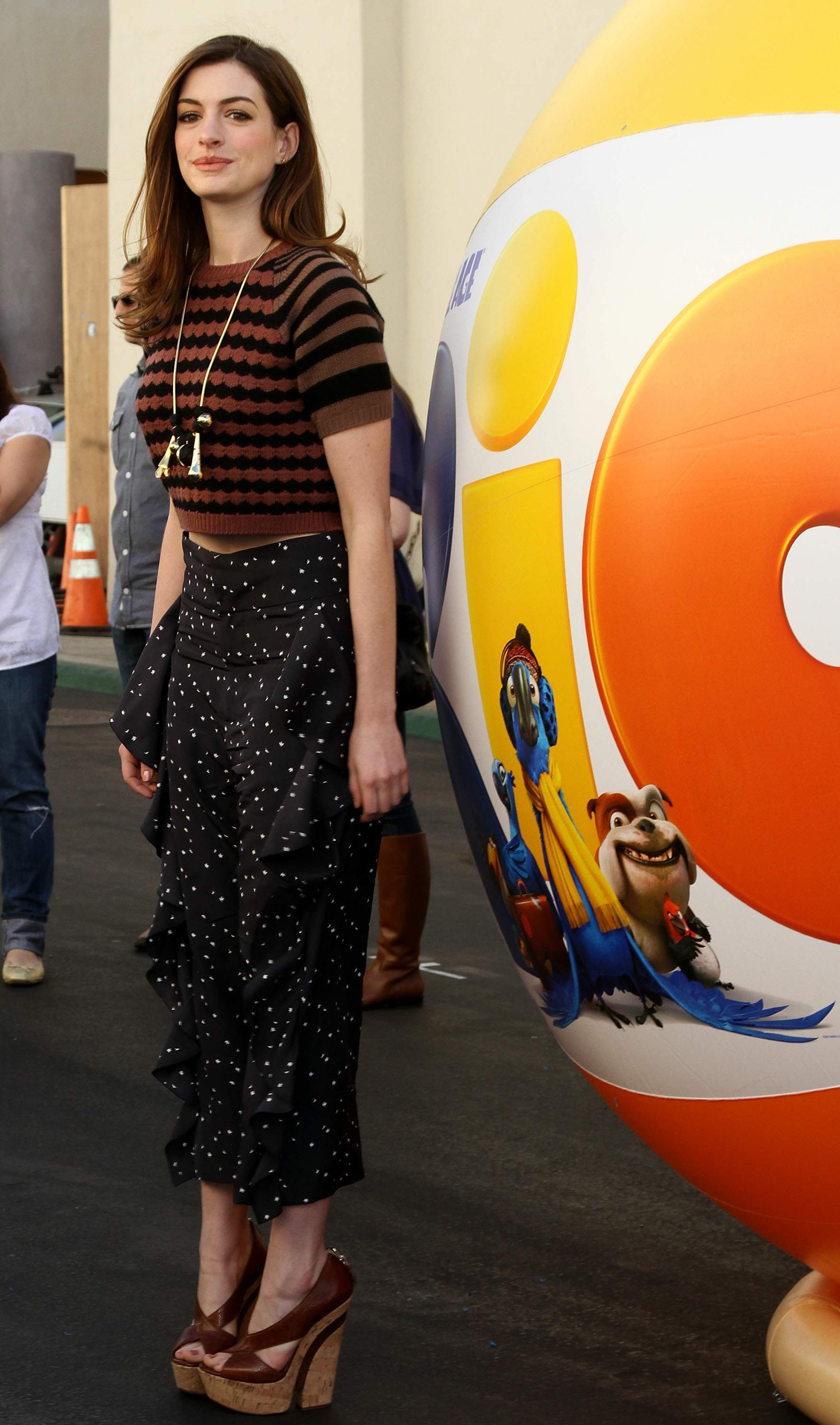 Anne Hathaway 20th Century Fox press day for Rio at Zanuck Theater January 28, 2011 