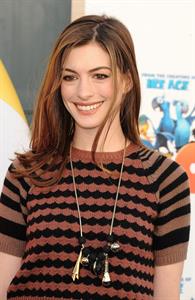 Anne Hathaway 20th Century Fox press day for Rio at Zanuck Theater January 28, 2011 