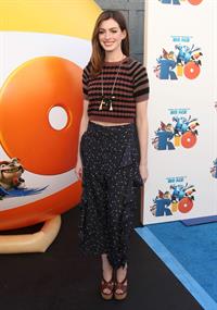 Anne Hathaway 20th Century Fox press day for Rio at Zanuck Theater January 28, 2011 