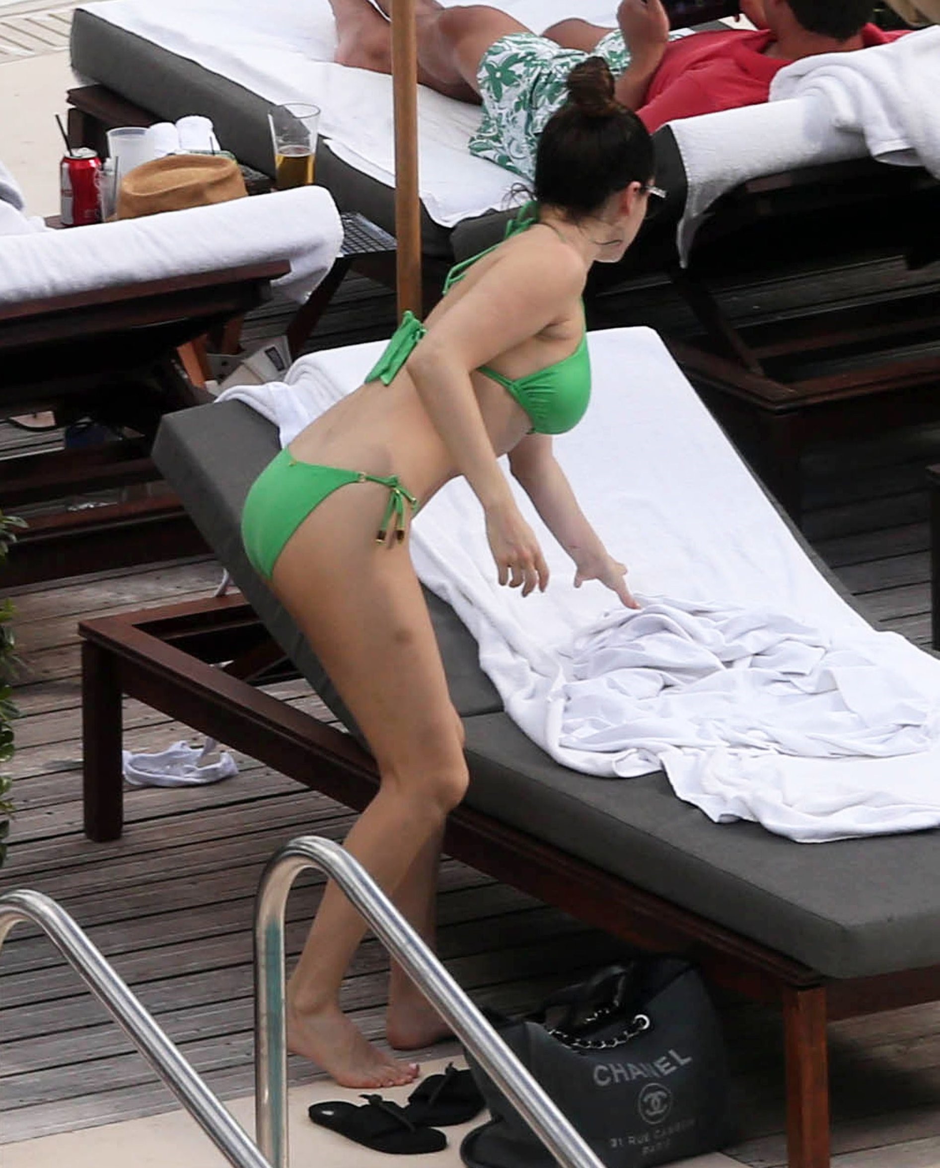 Kelly Brook bikini candids by the pool in Miami 2/1/13 