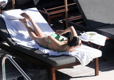 Kelly Brook bikini candids by the pool in Miami 2/1/13 