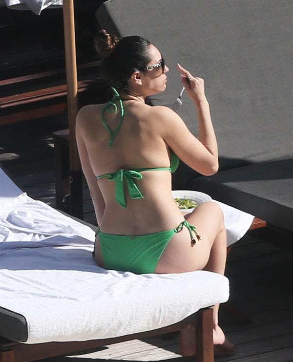 Kelly Brook bikini candids by the pool in Miami 2/1/13 