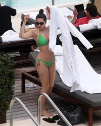 Kelly Brook bikini candids by the pool in Miami 2/1/13 