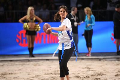 Nina Dobrev DIRECTV'S Celeb Beach Bowl at Mardi Gras World 2/2/13 