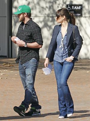 Jessica Biel leaving UCLA Medical Center October 2, 2012