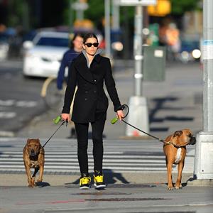 Jessica Biel Takes her two dogs for a long walk in SoHo (May 4, 2013) 