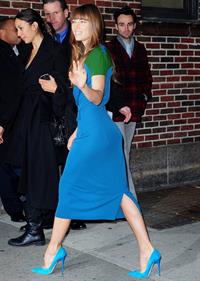 Jessica Biel Arrives for The Late Show With David Letterman in New York City (November 19, 2012) 