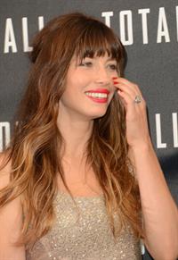 Jessica Biel poses at the Total Recall - Los Angeles Photo Call on July 28, 2012 in Beverly Hills, California