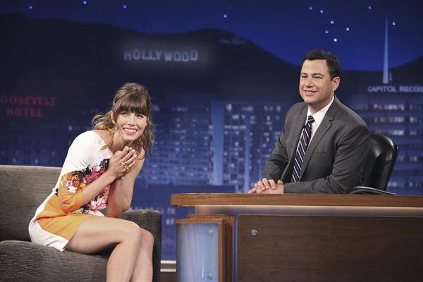 Jessica Biel - Jimmy Kimmel Live - Jul. 26, 2012