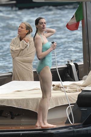 Anne Hathaway on vacation in Italy July 22, 2011 