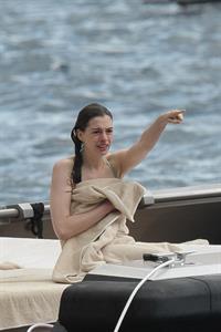 Anne Hathaway on vacation in Italy July 22, 2011 