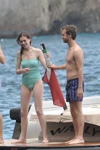 Anne Hathaway on vacation in Italy July 22, 2011 