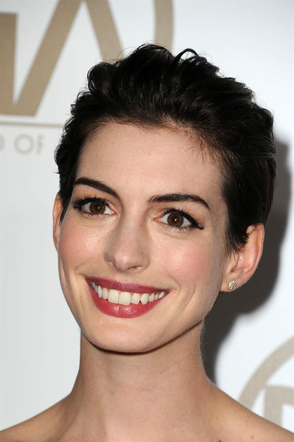 Anne Hathaway 24th Annual Producers Guild Awards at The Beverly Hilton Hotel in Beverly Hills January 26-2013 