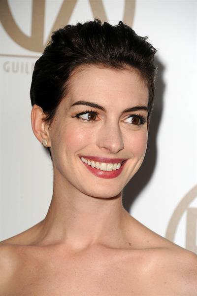 Anne Hathaway 24th Annual Producers Guild Awards at The Beverly Hilton Hotel in Beverly Hills January 26-2013 